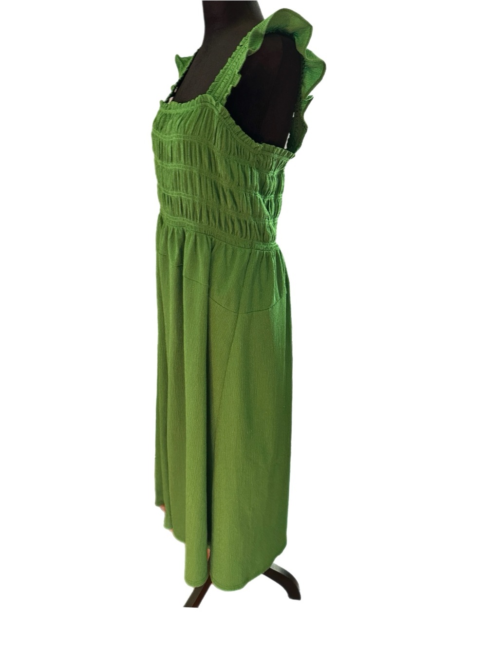 Old Navy Green Ruffle Strap Maxi Dress